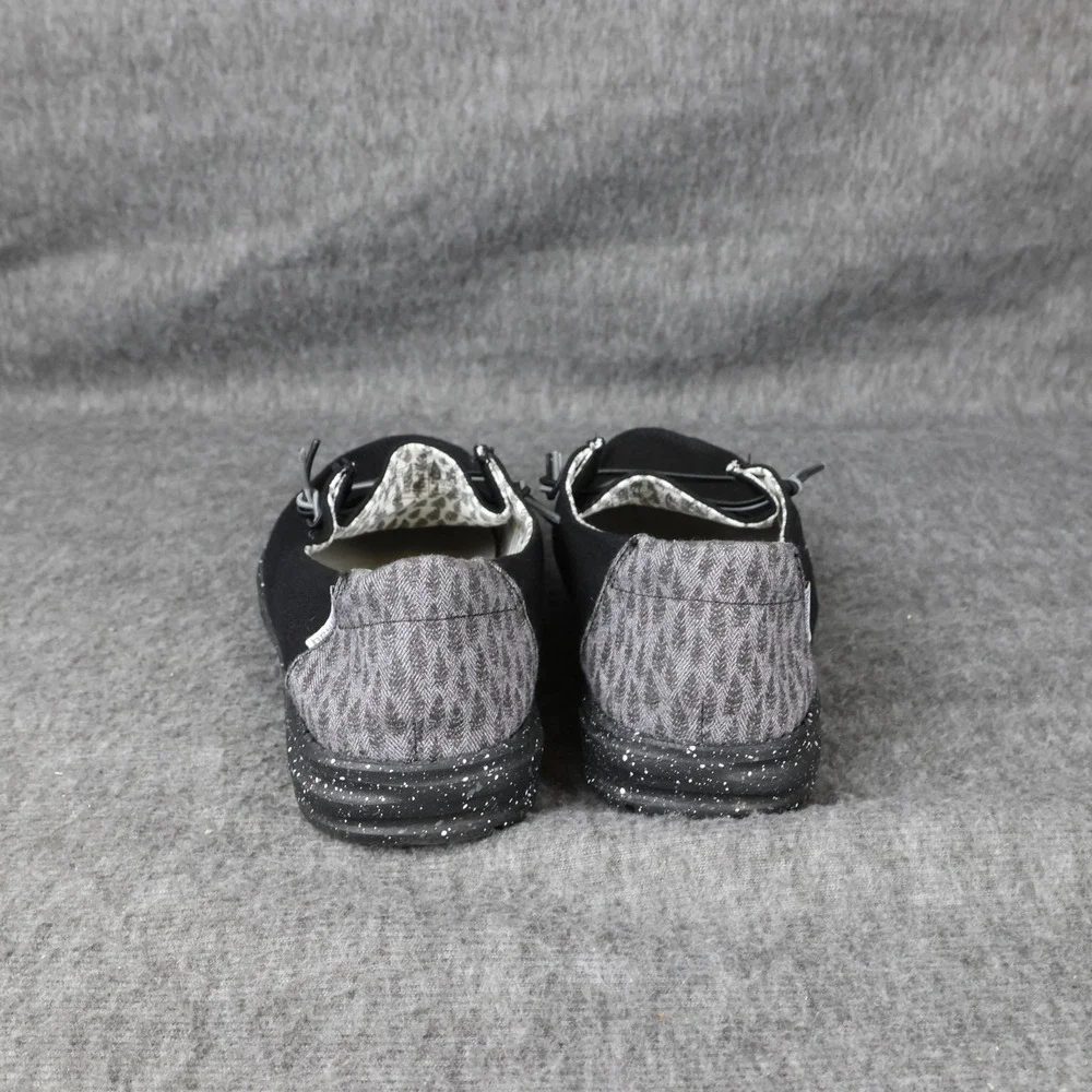 Hey Dude Wendy Shoes Womens Size 10 Black Canvas Slip On Lightweight Comfort